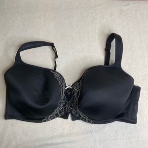 Cacique Balconette underwire Black Lace Women's‎ Bra size 46DDD